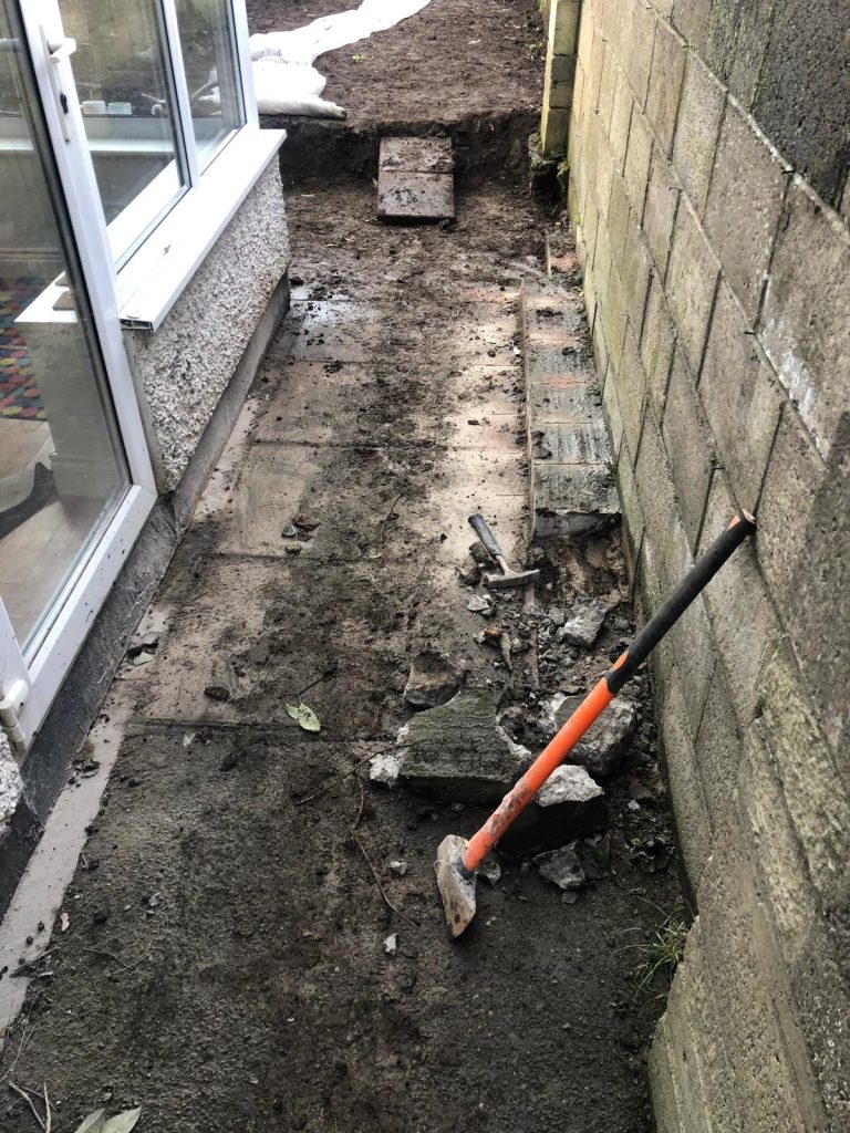 New Limestone Slabbed Patio in Dublin