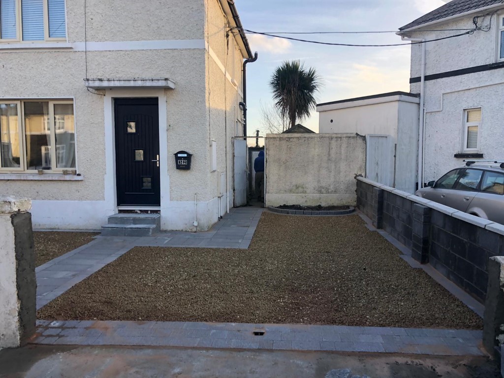 Granite Brick and Gravel Driveway in Whitehall, Dublin