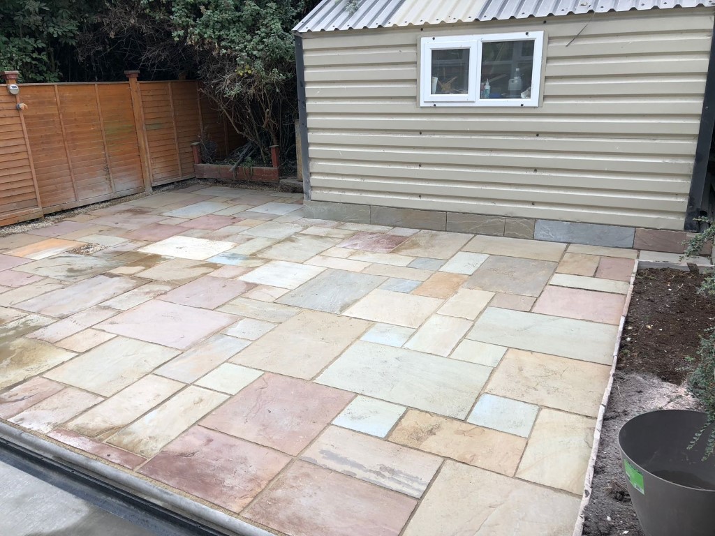 Indian Sandstone Patio in Hillcrest, Lucan