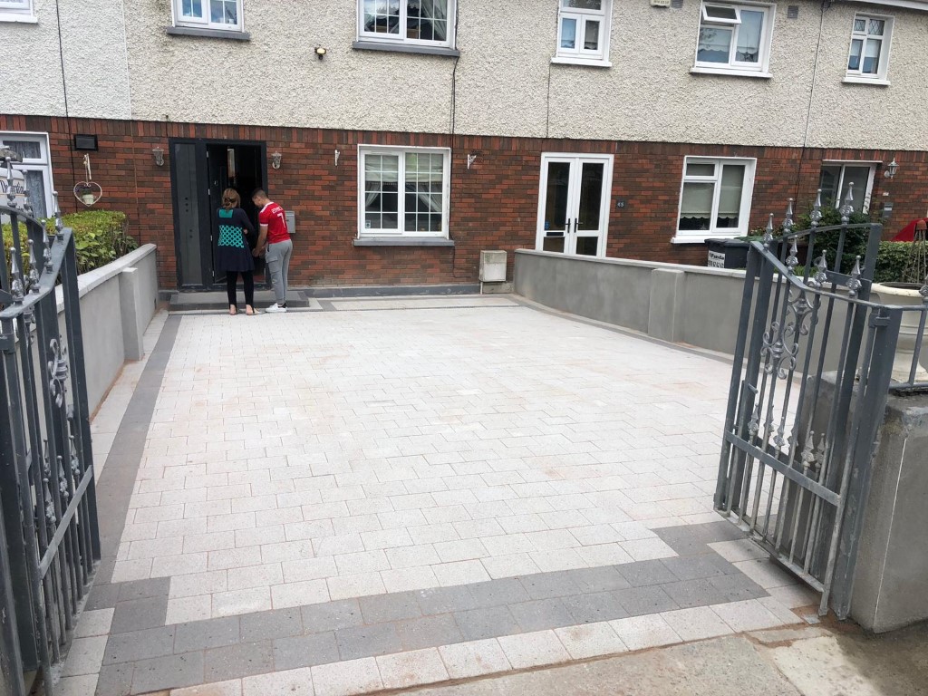 Corrib Block Paving Driveway with Retaining Walls in Ballyogan, Dublin