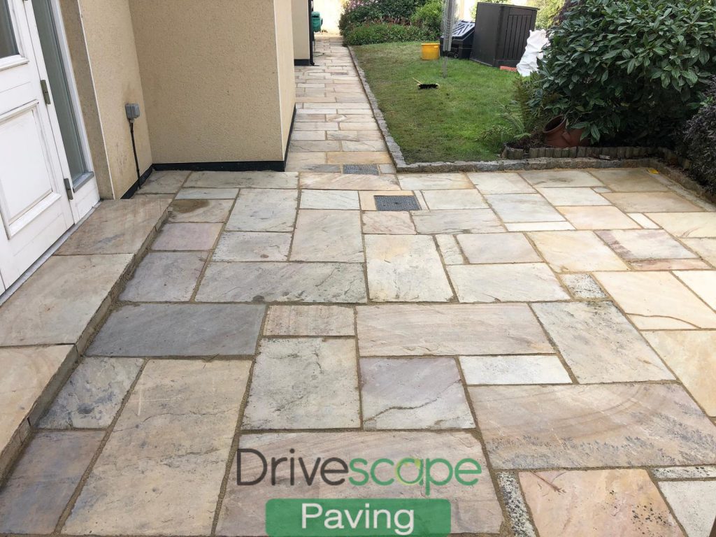 Lizmore Paving Driveway with Sandstone Patio in Foxrock, Dublin