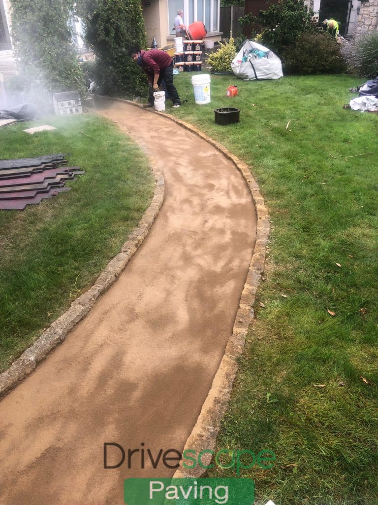 Lizmore Paving Driveway with Sandstone Patio in Foxrock, Dublin