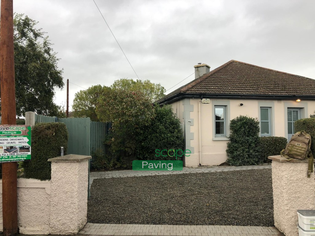 Gravel Driveway and Sandstone Patio in Killester, Dublin