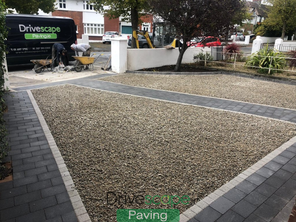 Gravel Driveway with Corrib Pathway and Borderline in Killester, Dublin