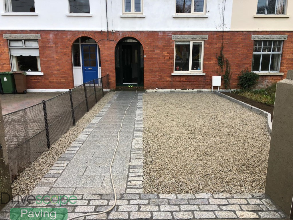 Gravel Driveway with Cobbled Apron and Pathway in Killester, Dublin