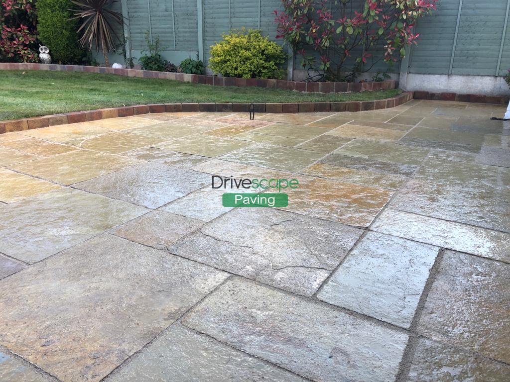 Yellow Limestone Patio in Killester, Dublin