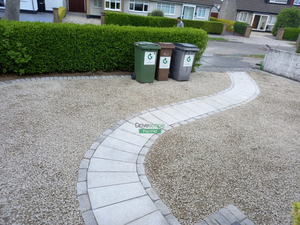 Gravel Driveway and Granite Patio in Dublin