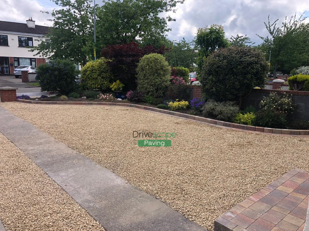 Gravel Driveway with Rustic Brick Border in Dunboyne, Co. Meath