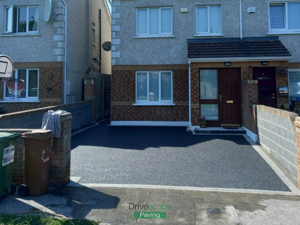 Asphalt Driveway with Cobble Setts and New Step in Manorfields, Dublin