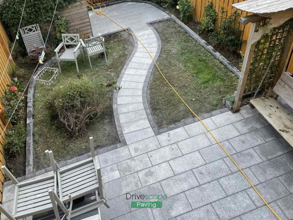 Granite Patio with Charcoal Borderline in Lucan, Dublin