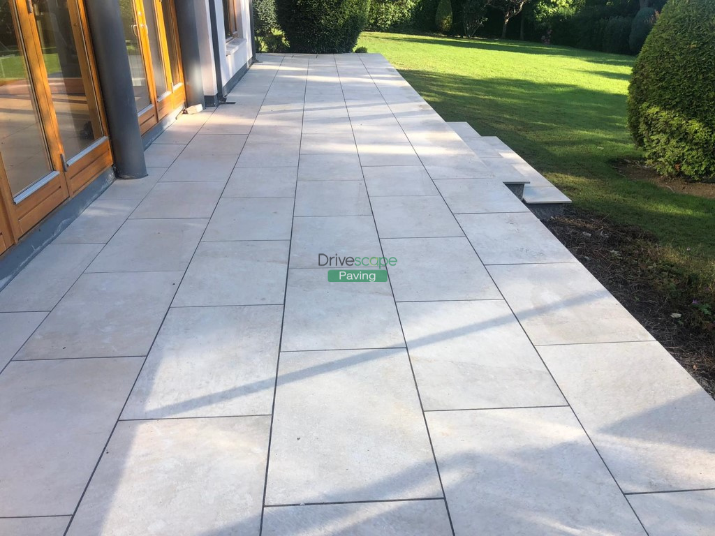 Porcelain Tiled Patio with New Steps in Shankill, Co. Dublin