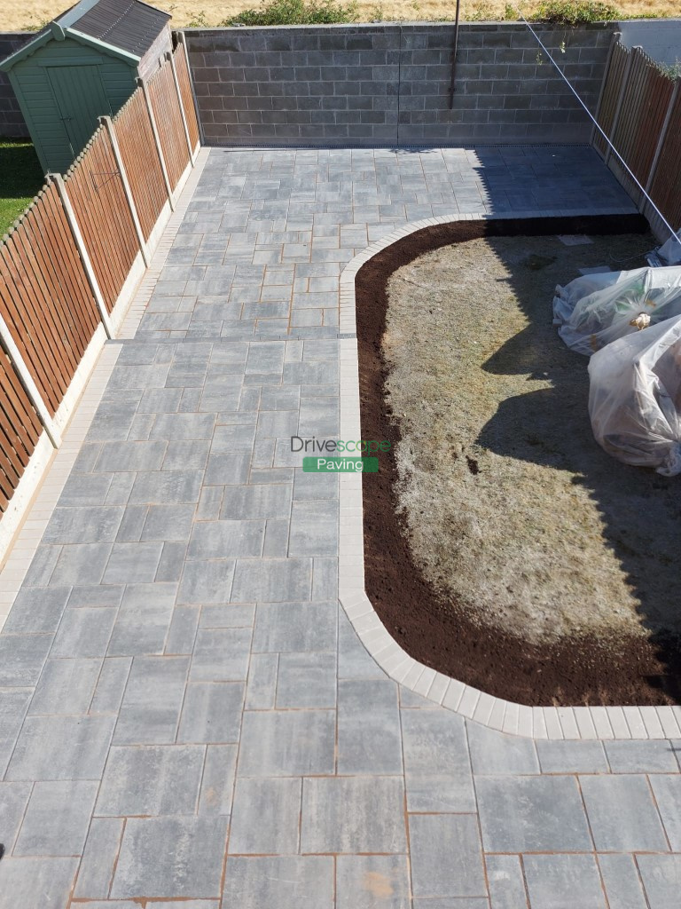 Silver Grey Tiered Patio in Drogheda, Co. Louth