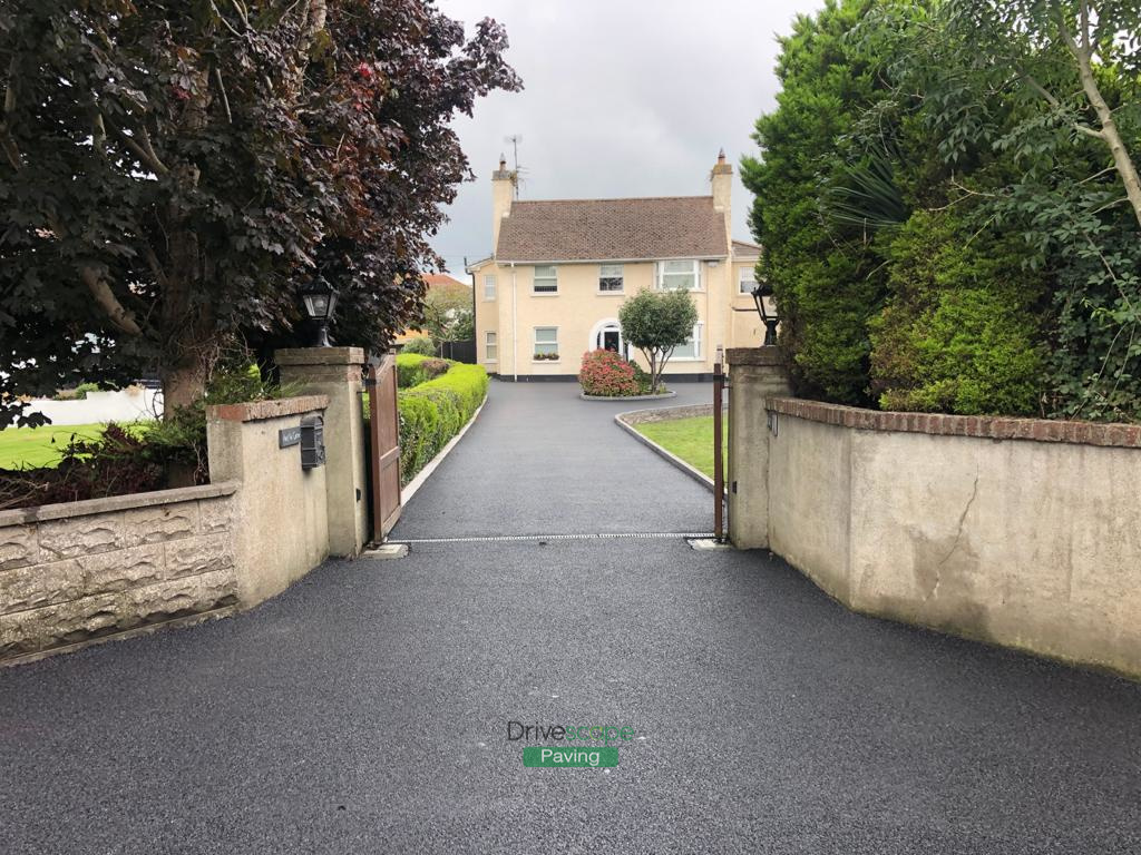 New Asphalt Driveway with Silver Granite Corrib Border in Donabate, Co. Dublin