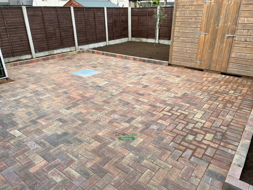 Block Paved Patio with Raised Flower-Beds in Hansfield Wood, Dublin