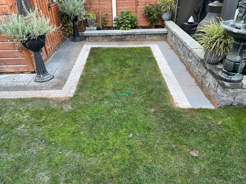 Slabbed Pathways with Granite Borders in Hansfield Wood, Dublin