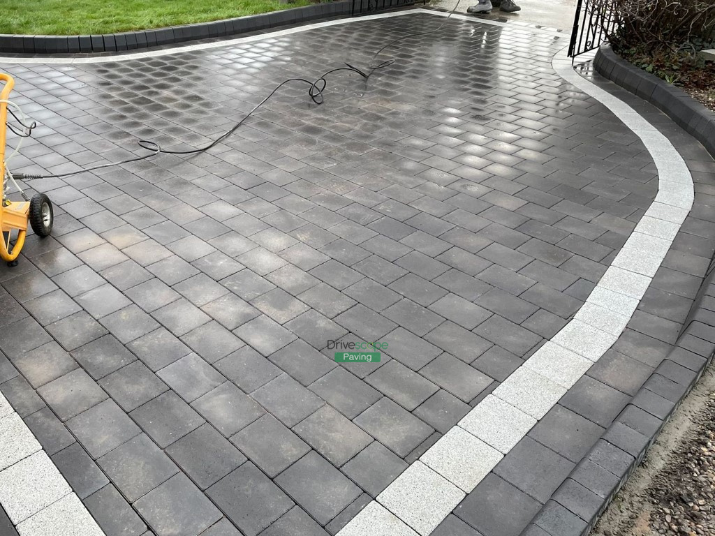 Corrib Paved Driveway with Belvedere Slabbed Patio in Blanchardstown, Dublin
