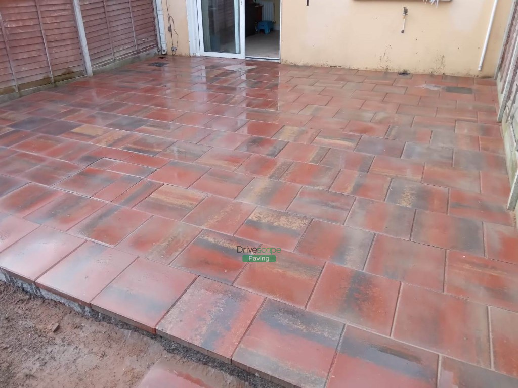 Raised Patio with Classic Rustic Slabs in Clonee, Dublin