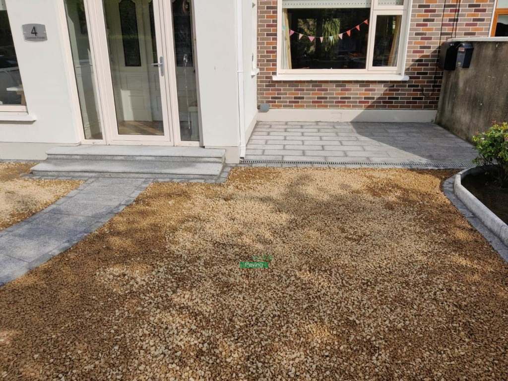 Gravelled Driveway with Granite Slabbed Patio and Pathway in Blanchardstown, Dublin
