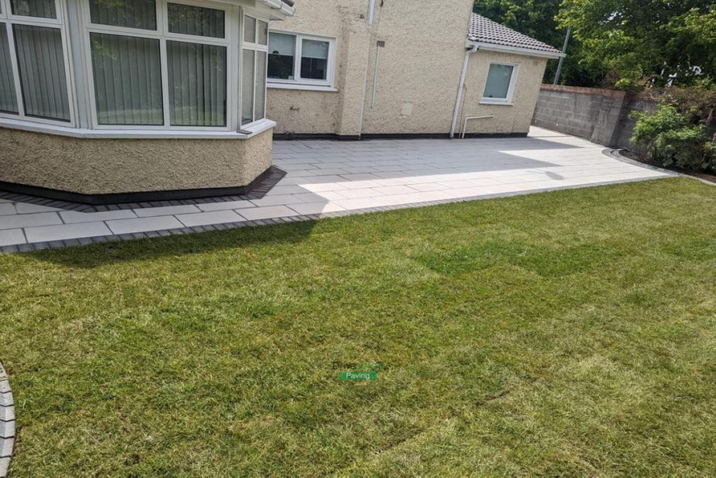 Granite Slabbed Patio with Slane Borderline in Luttrellstown, Dublin (3)