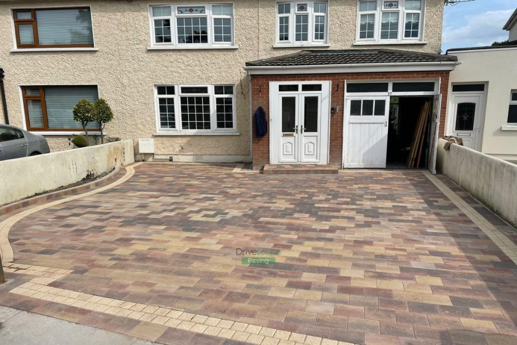 Corrib Block Paved Driveway with New Pillar in Blackrock, Dublin (4)
