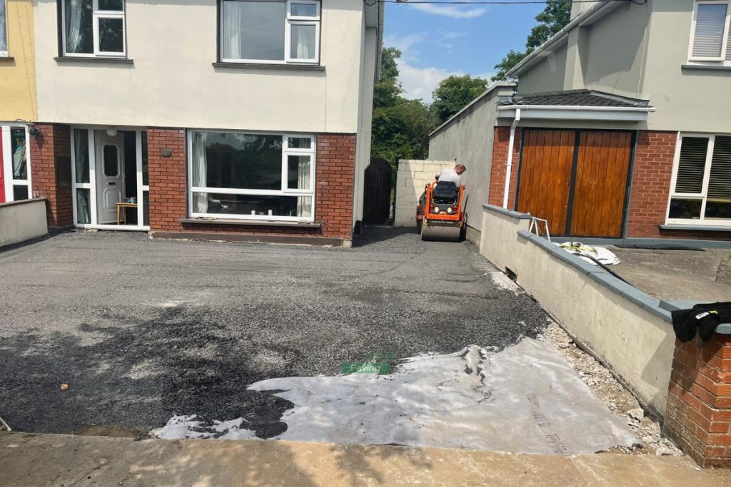 Driveway with Black Granite Corrib Paving and Silver Granite Borderline in Leixlip, Co. Kildare (4)