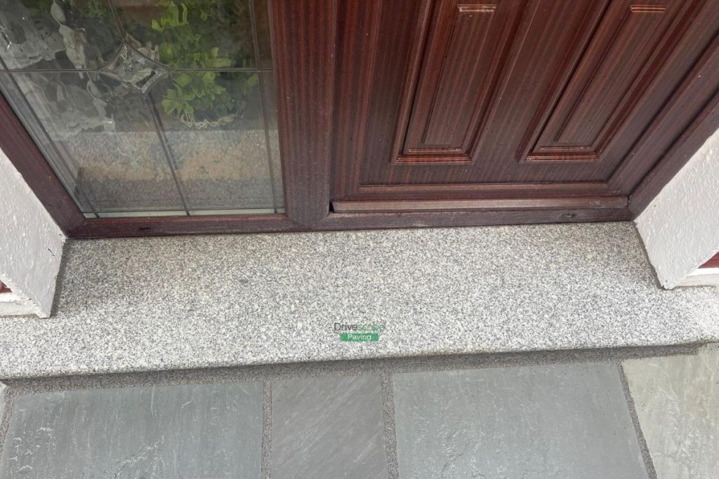 Driveway with Limestone Slabs and Granite Borderline in Cabra, Dublin (7)