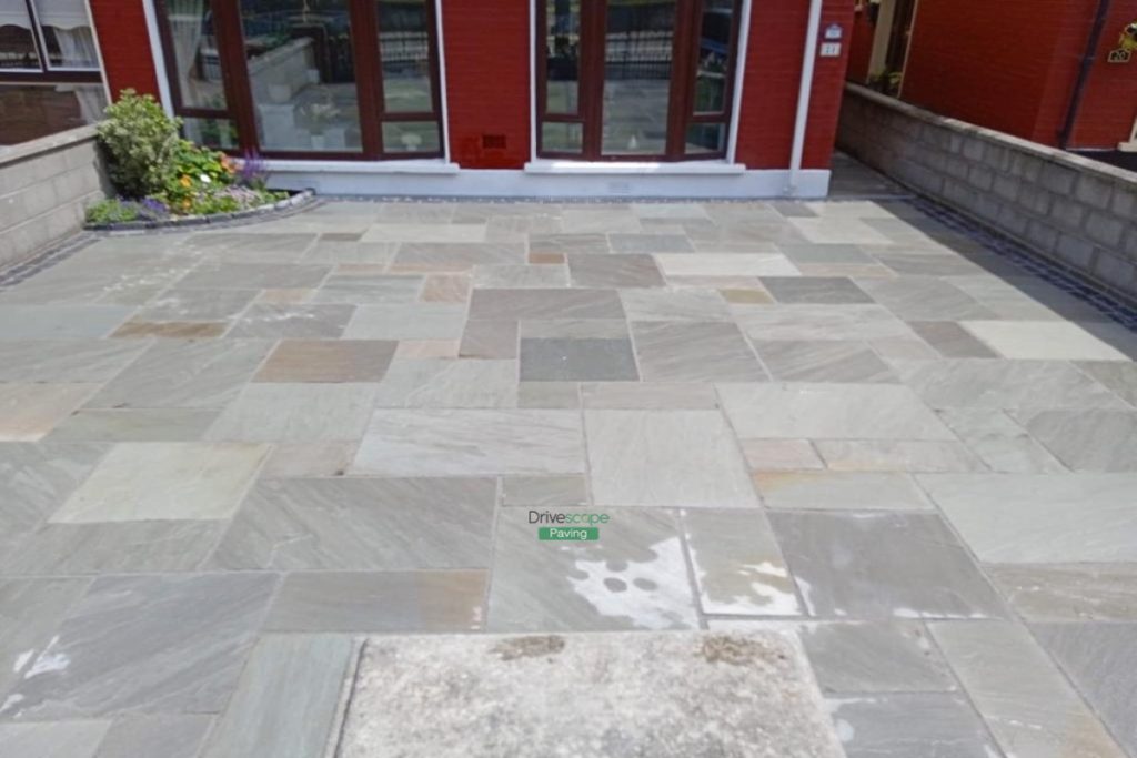 Driveway with Limestone Slabs and Granite Borderline in Cabra, Dublin (9)