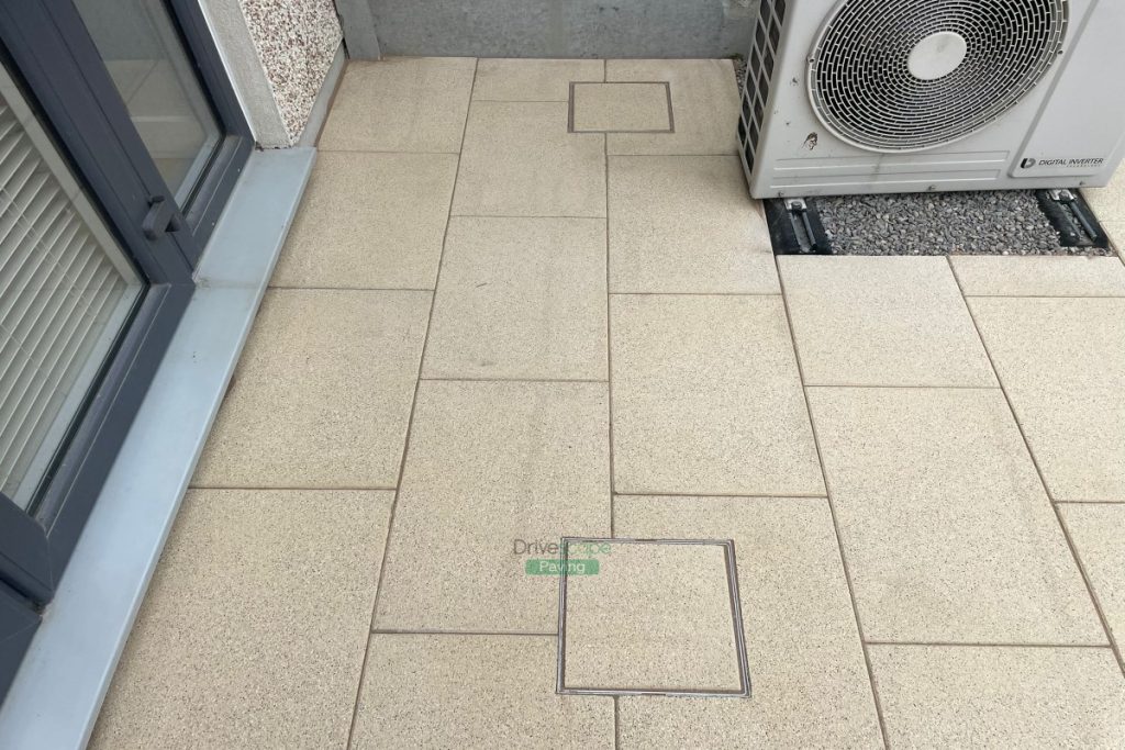 Patio with Buff Granite Slabs and Roll-On Turf in Hansfield Wood, Dublin (6)