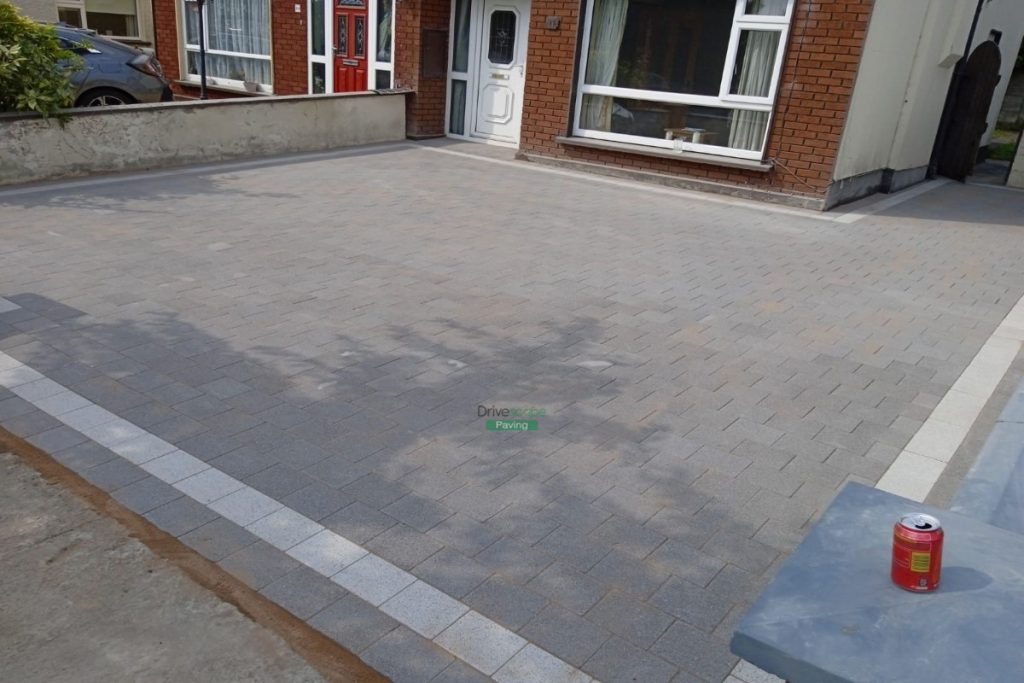 Driveway with Black and Silver Granite Corrib Paving in Leixlip, Co. Kildare (6)