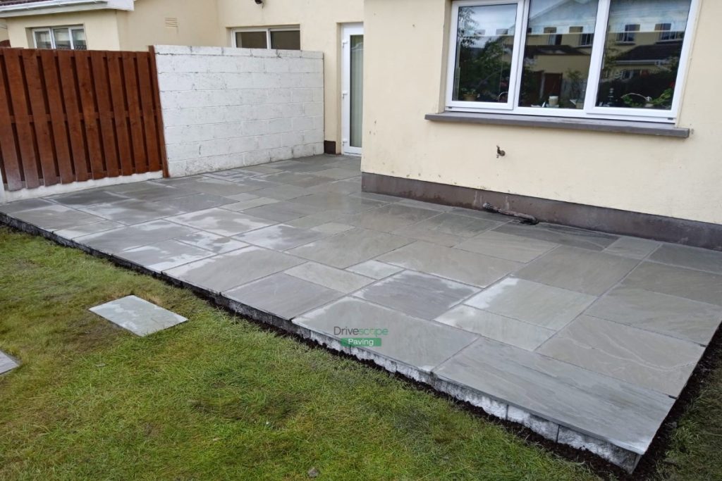 Kandla Grey Limestone Patio with Stepping Stones in Donabate, Co. Dublin (6)