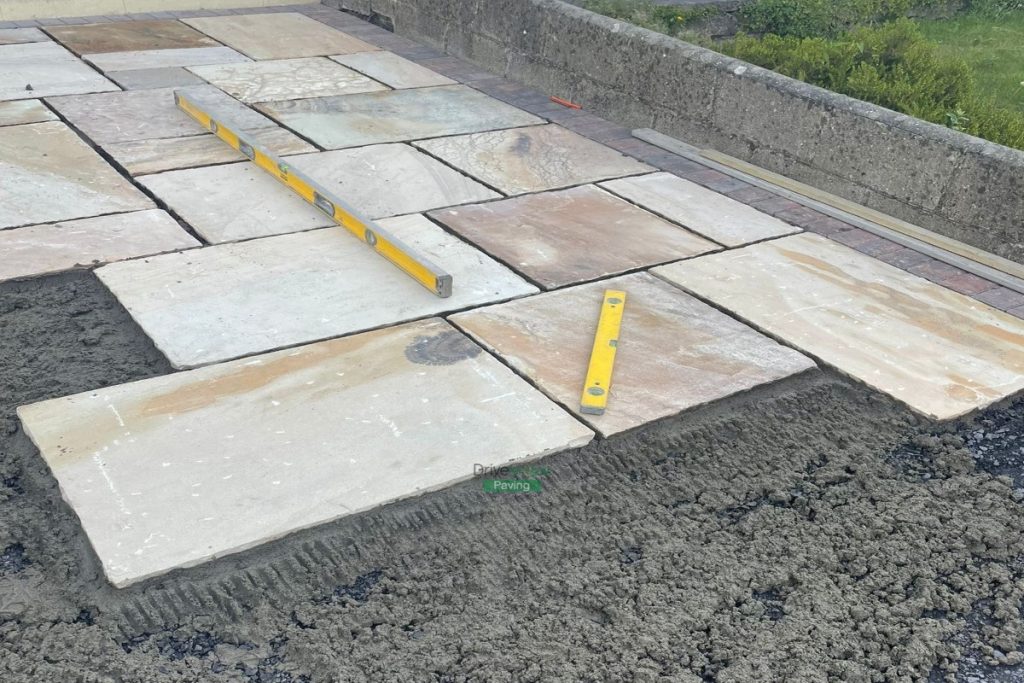 Mint Sandstone Slabbed Driveway with Rustic Borderline in Cabra, Dublin (4)