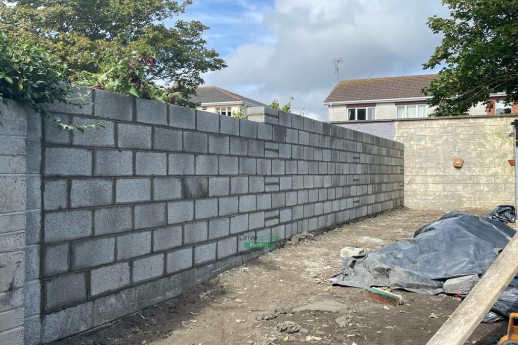 New Boundary Wall with Support Pillars in Balbriggan, Co. Dublin