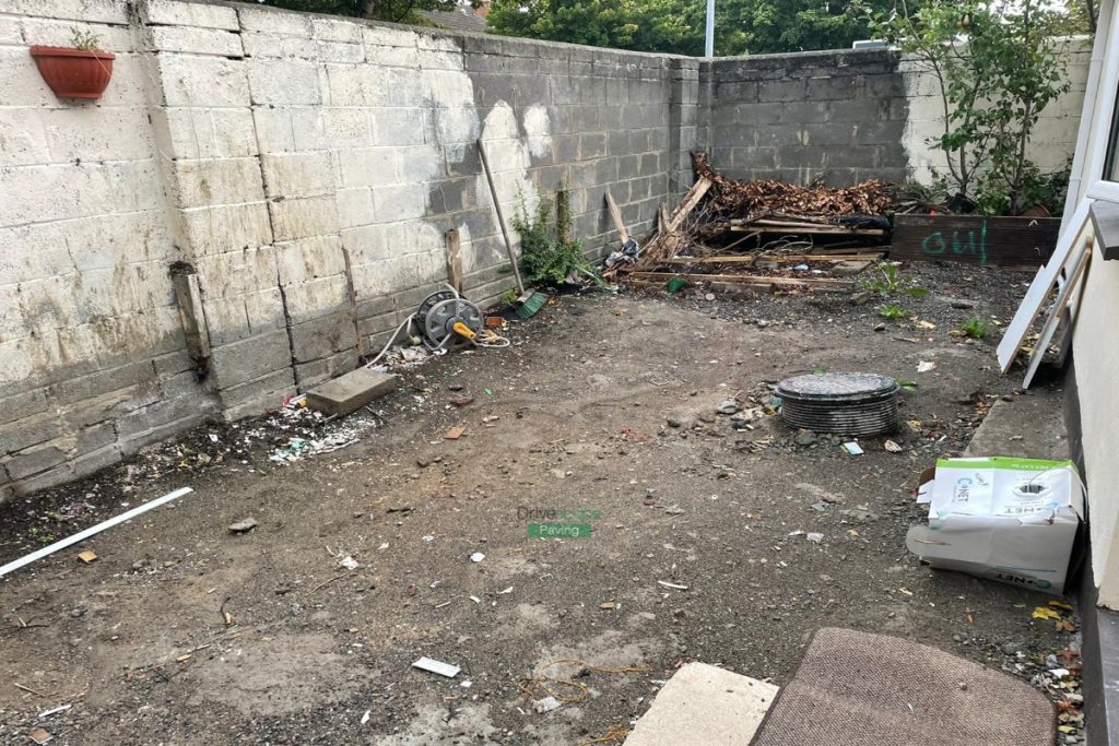Porcelain Tiled Patio and Raised Flowerbeds with Granite Capping in Lucan, Dublin (1)