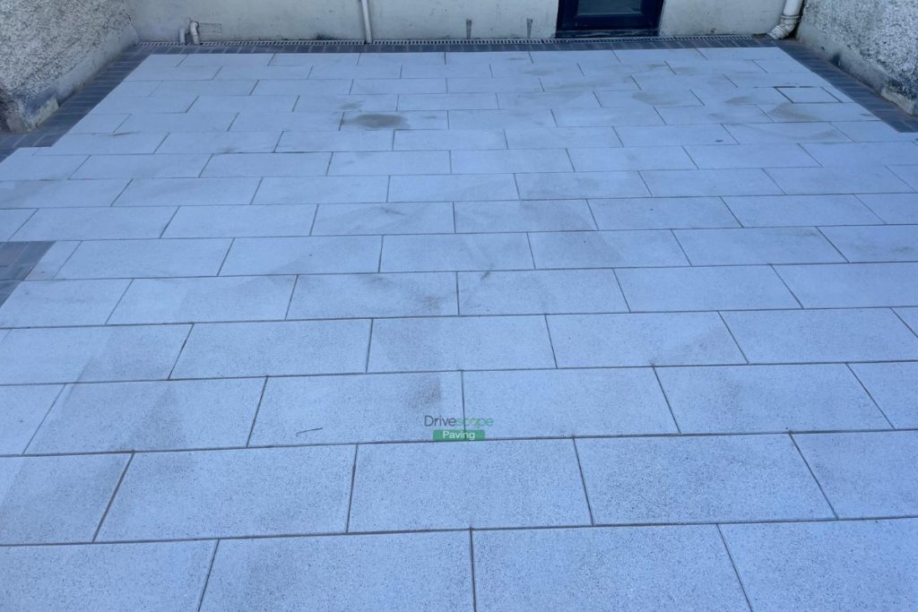Silver Granite Slabbed Patio with Charcoal Borderline and Hallmark Walling in Killester, Dublin (4)