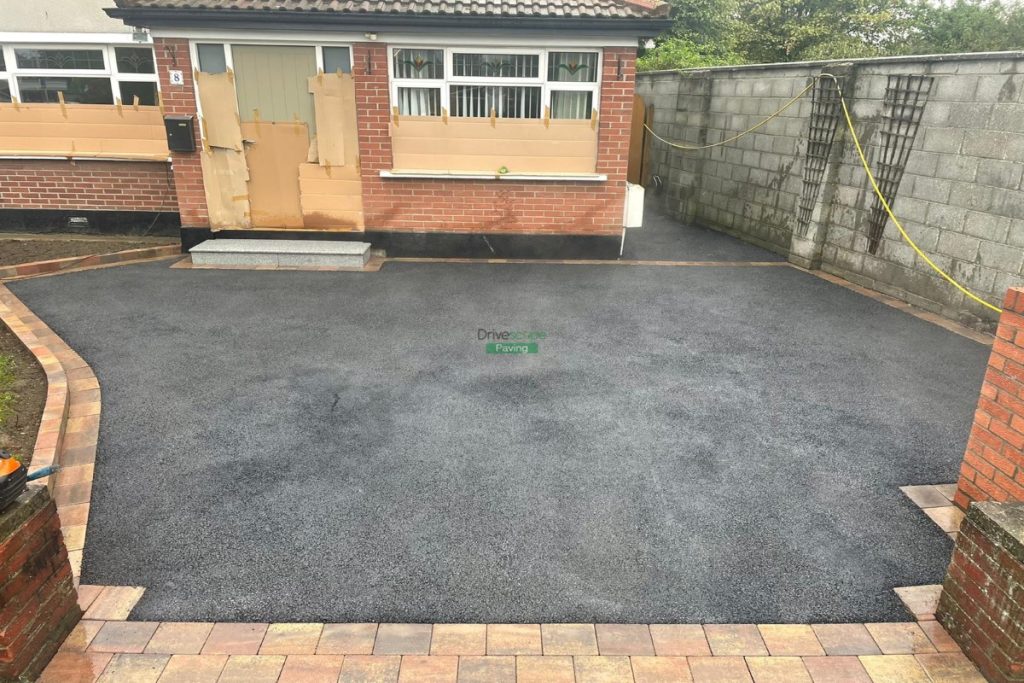 Asphalt Driveway with Granite Step and Corrib Paved Borderlines in Killester, Dublin