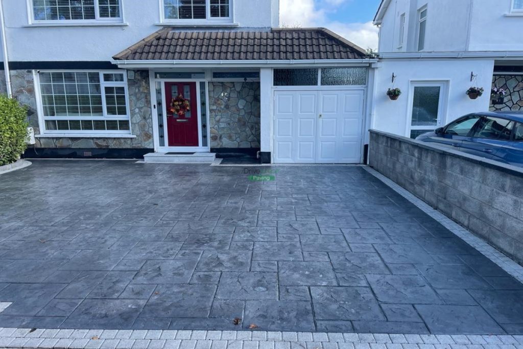 Driveway with Imprinted Concrete and Granite Borderlines in Blanchardstown, Dublin (6)