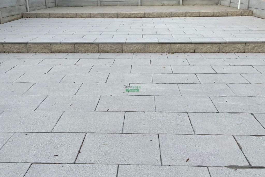 Tiered Patio with Granite Slabs, Connemara Walling and Concrete Base in Bray, Co. Wicklow (5)