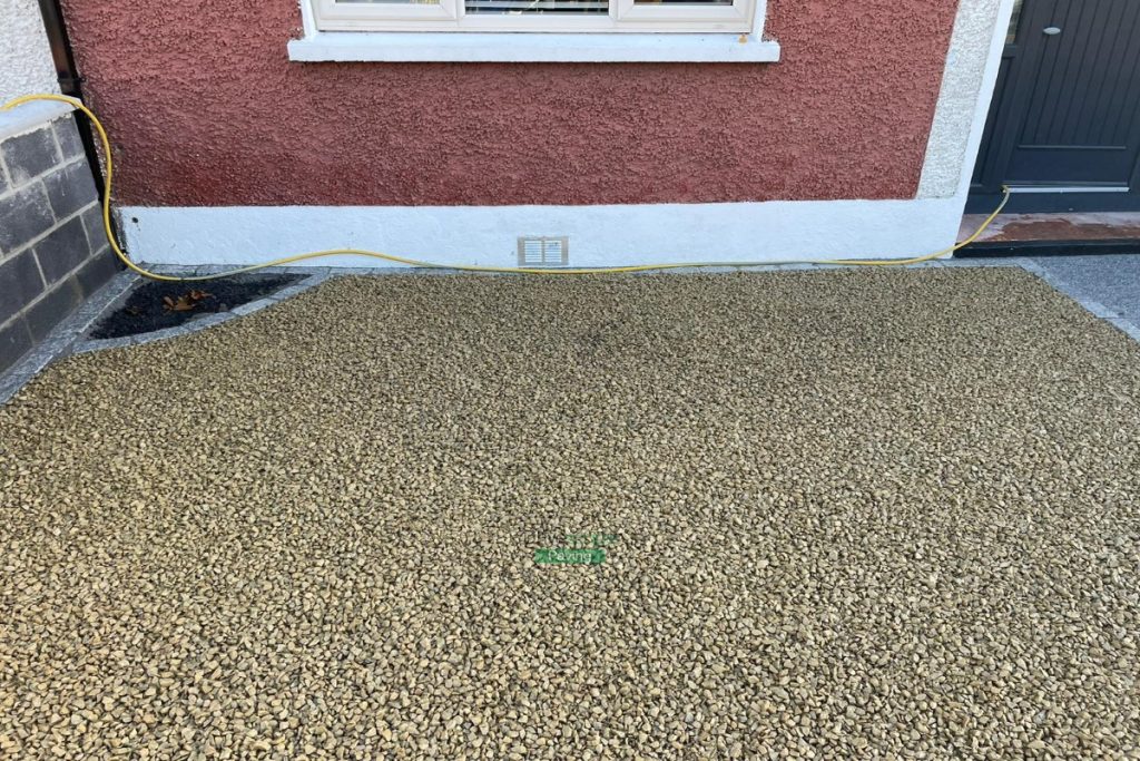 Gravelled Driveway with Silver Granite Slabs in Ashtown, Dublin (9)