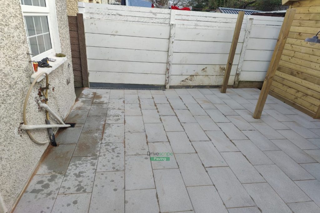 Newgrange Granite Slabbed Patio with Treated Posts in Celbridge, Co. Kildare (6)
