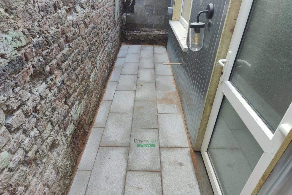 Newgrange Granite Slabbed Patio with Treated Posts in Celbridge, Co. Kildare (7)