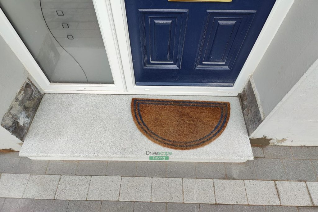 Black Granite Slabbed Driveway with Silver Borders and New Doorstep in Leixlip, Co. Kildare (9)