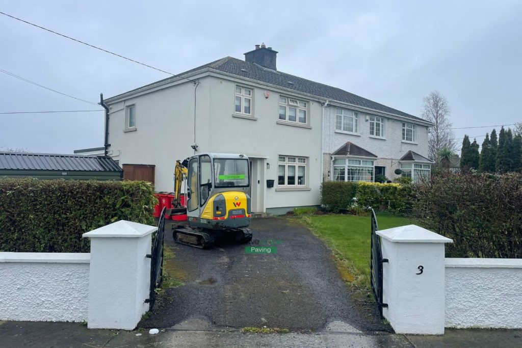 Driveway with Corrib Paving, New Fencing and Granite Borders and Step in Santry, Dublin (1)