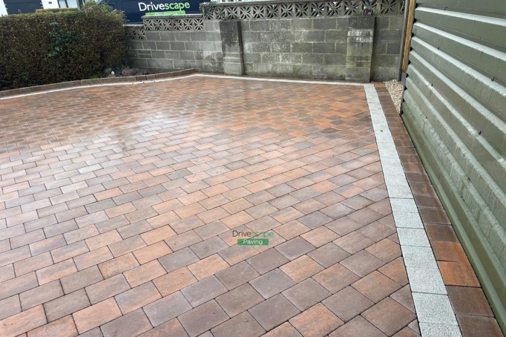 Driveway with Corrib Paving, New Fencing and Granite Borders and Step in Santry, Dublin (5)
