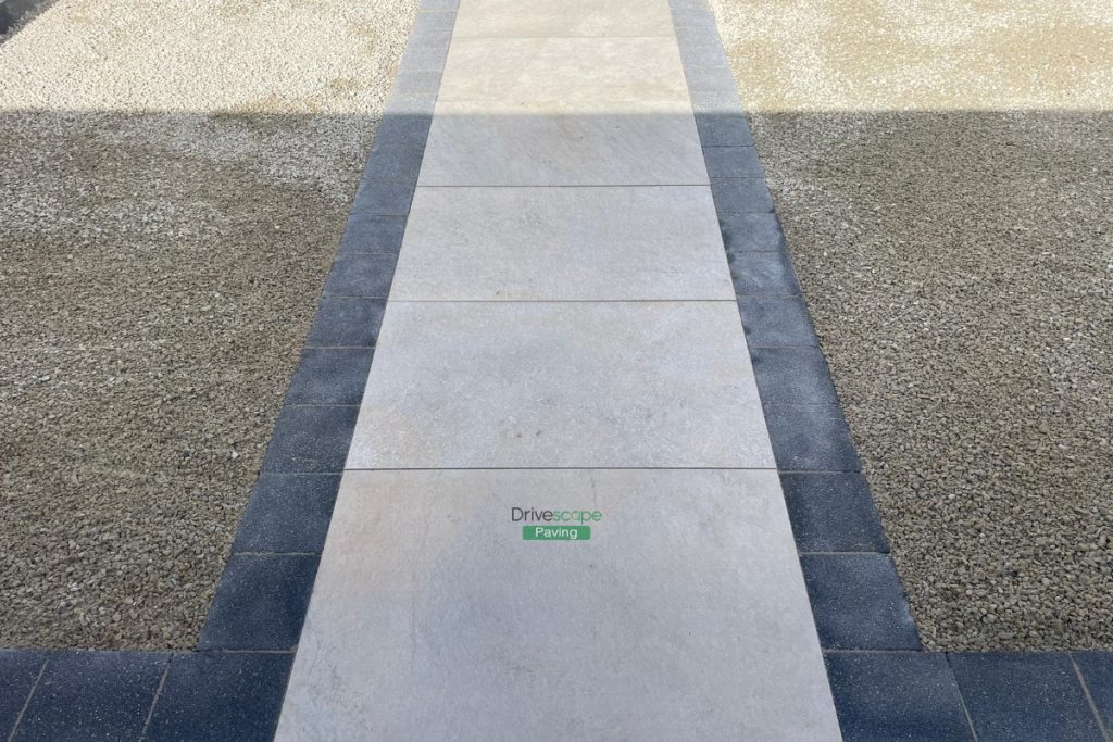 Porcelain Tiled Patio with Granite Borderlines and Gravel in Celbridge, Co. Kildare (7)