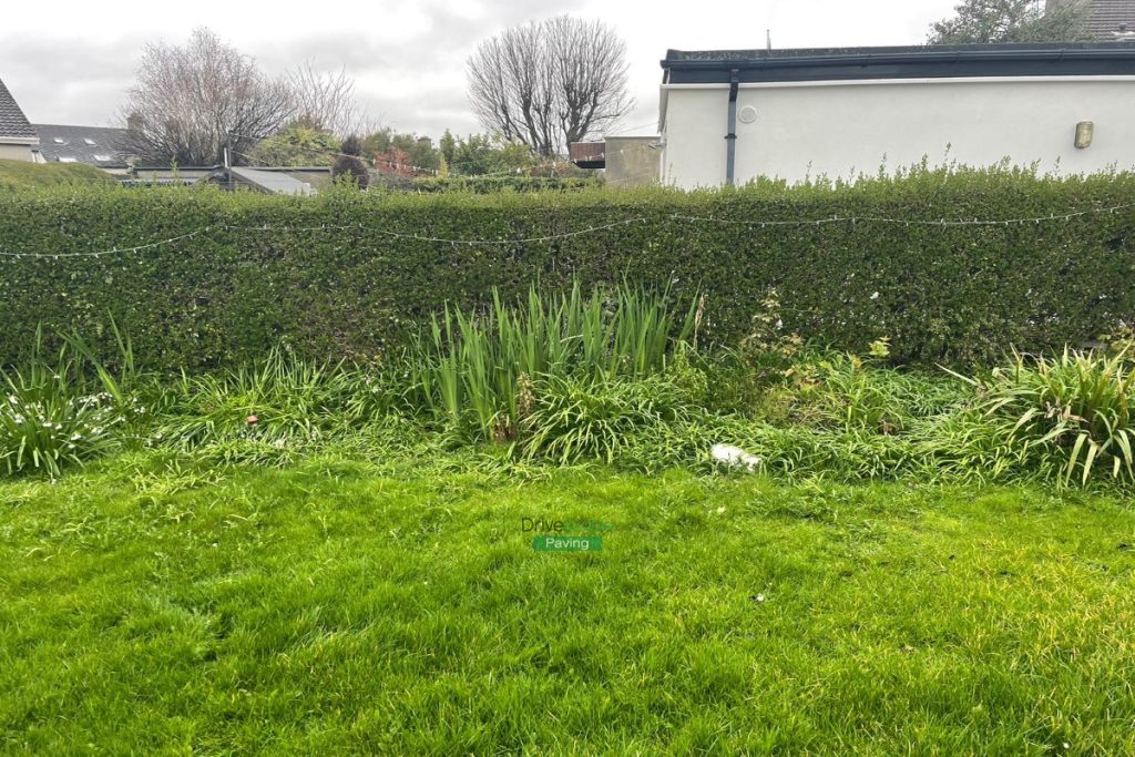 Raised Patio with Buff Granite and Classic Rustic Slabs, New Fencing and Artificial Grass in Clontarf, Dublin (3)