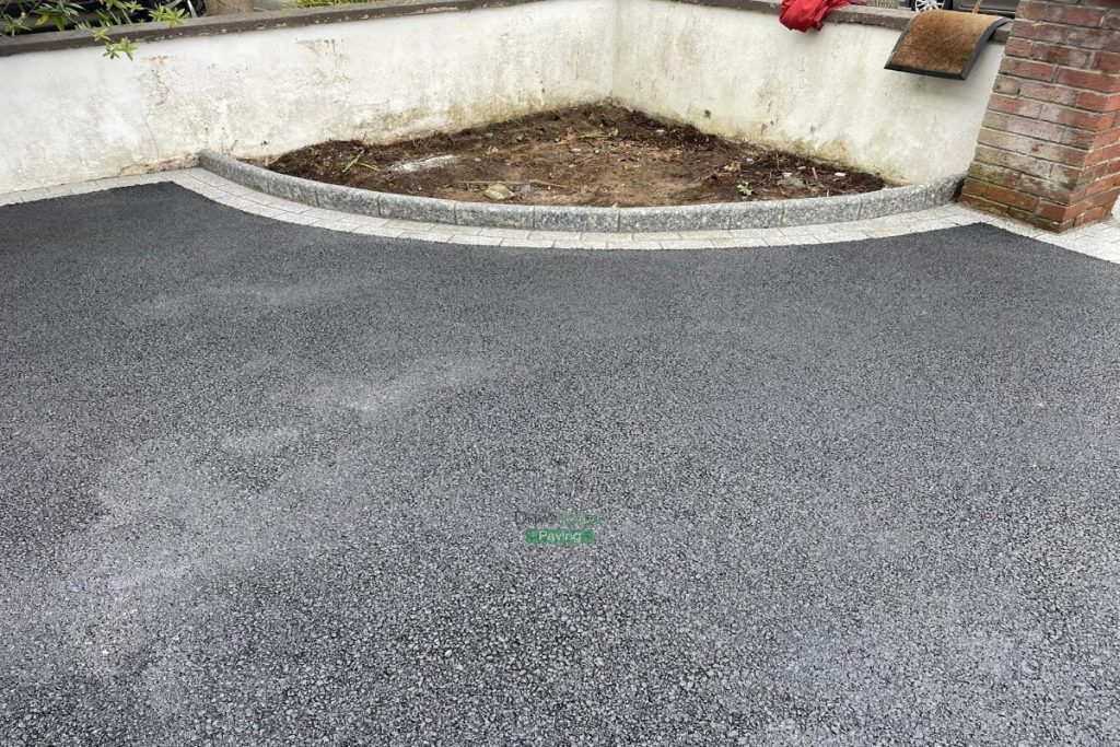 Asphalt Driveway with Silver Granite Border and Bull-Nose Step in Portmarnock, Dublin (6)