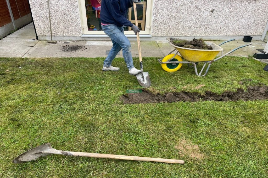 Patio with Silver Granite Slabs and Raised Flowerbeds in Hansfield Wood, Dublin (2)