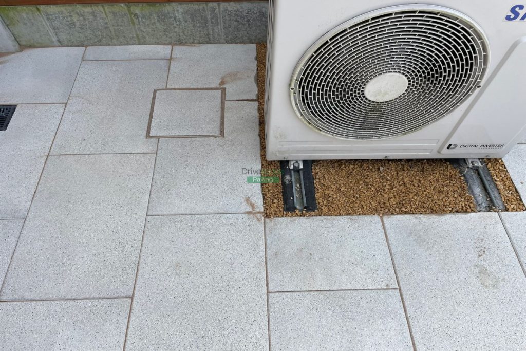 Patio with Silver Granite Slabs and Raised Flowerbeds in Hansfield Wood, Dublin (6)