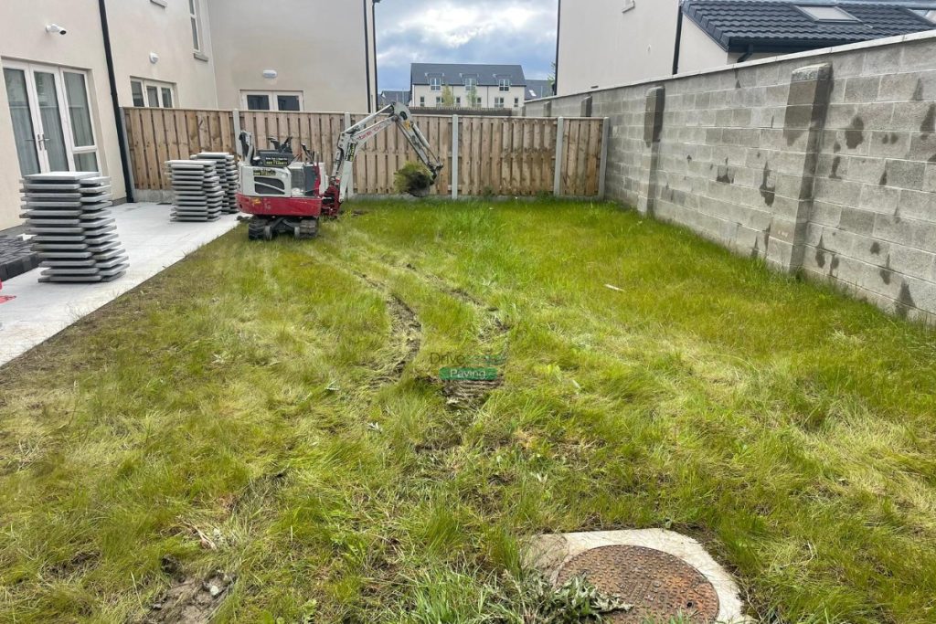Patio with Silver Granite Slabs and Roll-On Turf in Portmarnock, Co. Dublin (1)