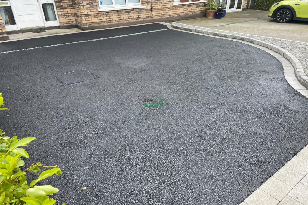 Tarmacadam Driveway with Granite Kerbing, Borders and Gravelled Areas in Clonsilla, Dublin